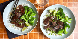 Sticky Ginger Teriyaki Beef with Coconut Rice