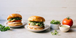 Green Goddess Salmon Burgers