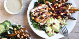 Roasted Za'atar Sweet Potato Bowl with Chicken