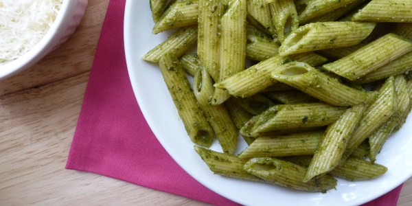 Pasta with Basil-Pistachio Pesto