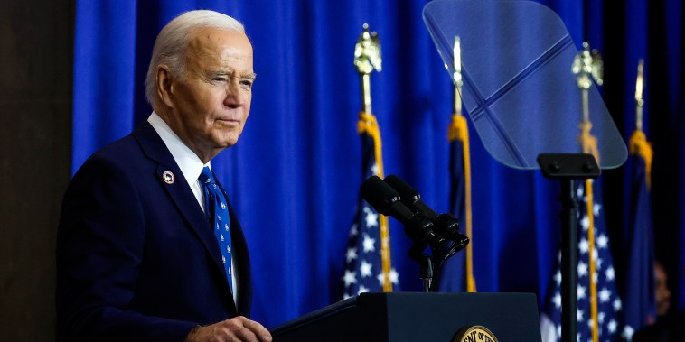 U.S. President Joe Biden speaks at the Department of Labor in Washington, DC.  on Dec. 16, 2024. 