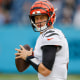 Cincinnati Bengals quarterback Joe Burrow warms up prior to a game 