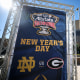 A sign for the Allstate Sugar Bowl is seen outside