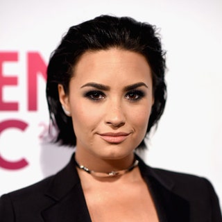 Demi Lovato with a short textured bob