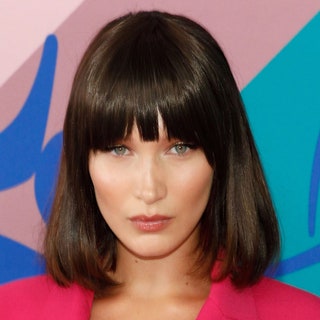 Bella Hadid with a short blunt bob with bangs