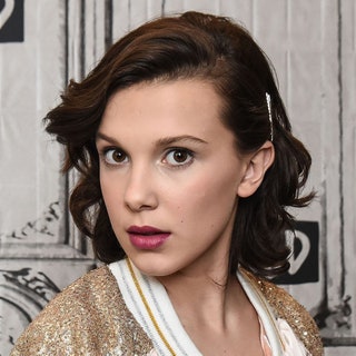 Millie Bobby Brown with short lob hair that is curled