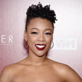 Samira Wiley with a short haircut that has tapered sides and length on top