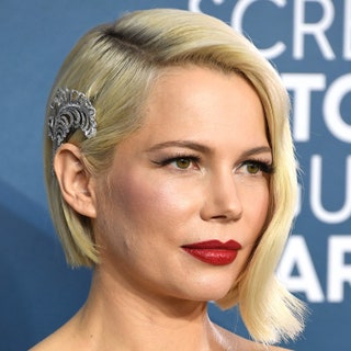 Michelle Williams with a short asymmetrical bob