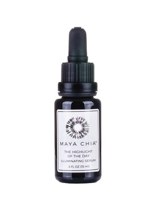 Maya Chia Highlight of the Day Illumination Serum black dropper bottle with white label on white background