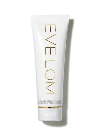 Eve Lom Foaming Cream Cleanser white tube on white background