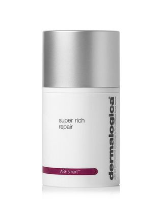 Dermalogica Age Smart Super Rich Repair short white container with gray lid on white background