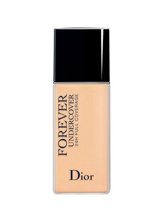 Dior Diorskin Forever Undercover Foundation bottle of foundation with black cap on white background