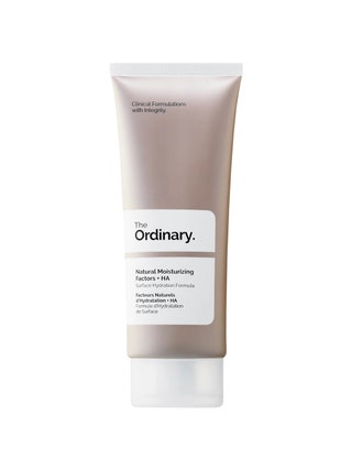 The Ordinary Natural Moisturizing Factors  HA gray tube with white cap on white background