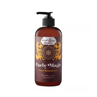Uncle Funky's Daughter Curly Magic Curl Stimulator brown pump bottle on white background
