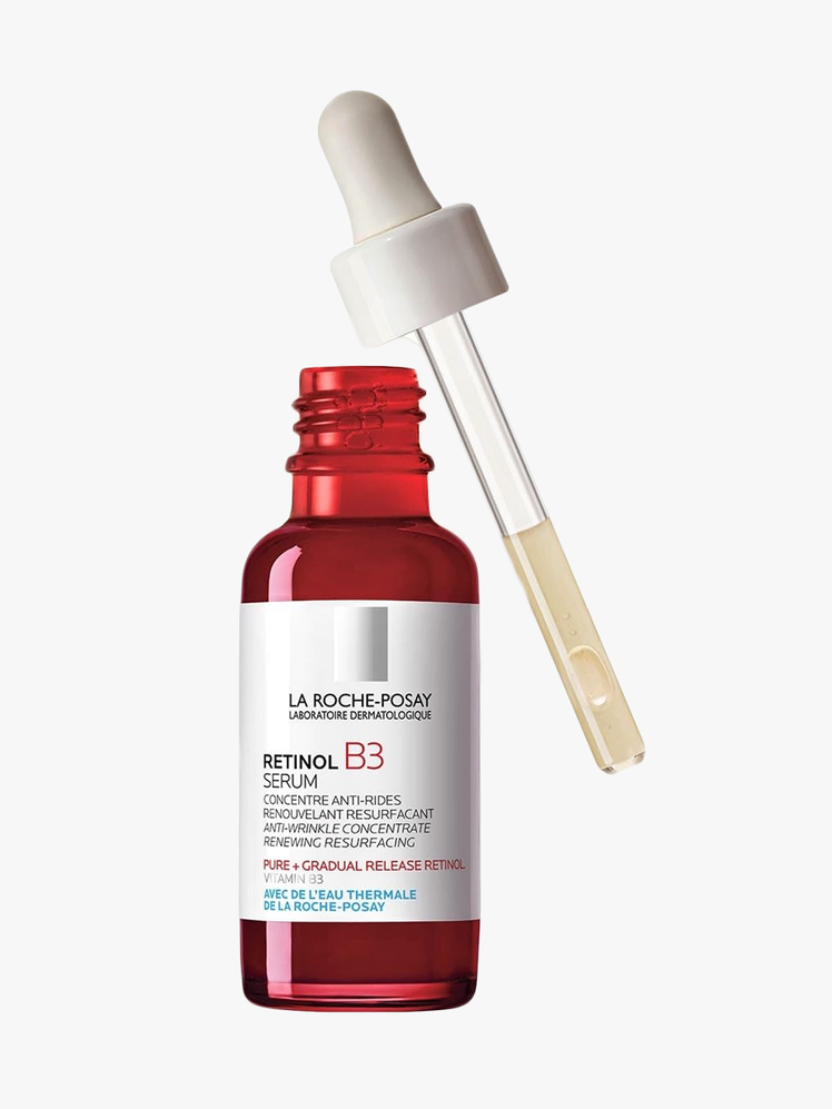 La Roche-Posay Retinol B3 Pure Retinol Serum in red bottle with pipette