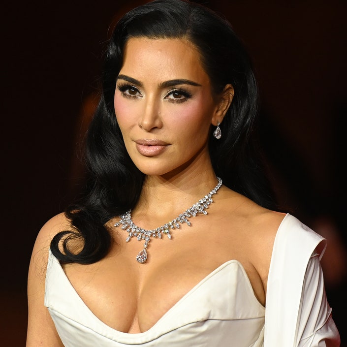 Kim Kardashian Paired Princess Diana's Necklace With Very Not-Diana Hair