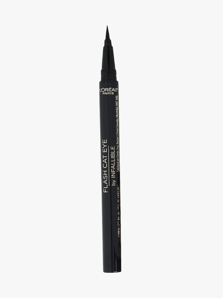 L'Oréal Paris Infallible Flash Cat Eye Waterproof Liquid Eyeliner black liquid eyeliner pencil on light gray background