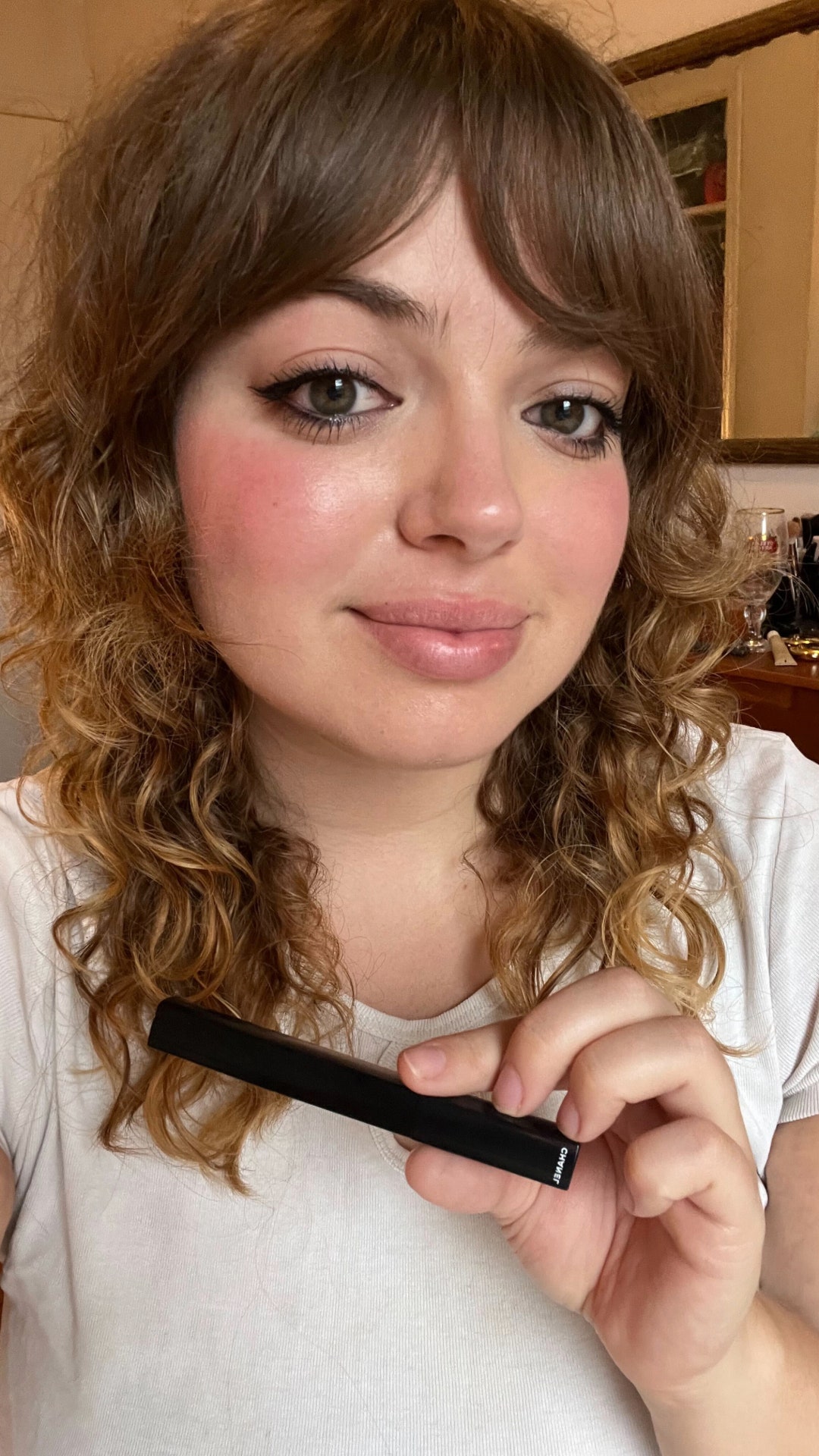 Allure commerce producer Sarah Hoffmann after applying the Chanel Le Liner de Chanel Liquid Eyeliner