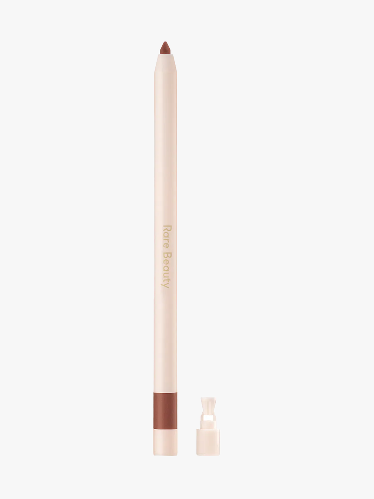 Rare Beauty Kind Words Matte Lip Liner in branded pencil component on a light gray background