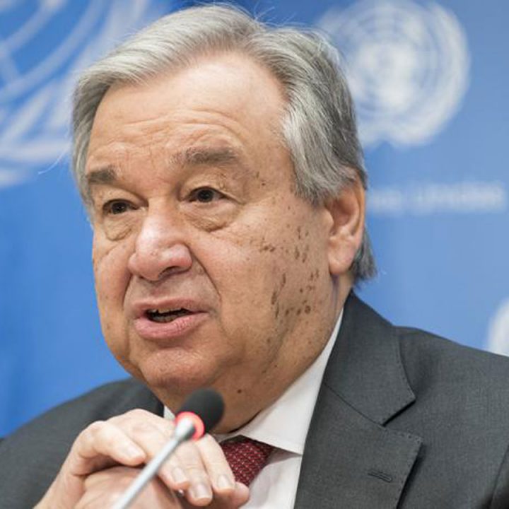 Secretary-General António Guterres briefs reporters in New York.