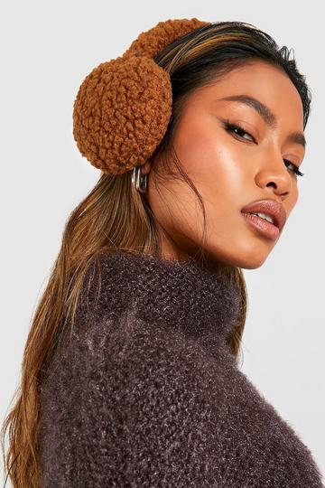 Teddy Fur Earmuff brown