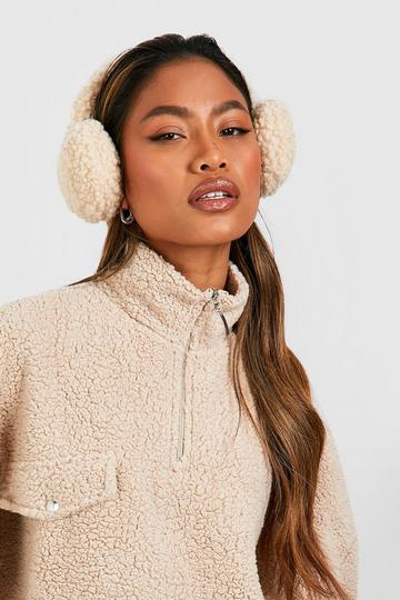 Teddy Fur Earmuff cream