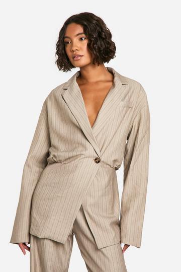 Tall Cinched Waist Tailored Jacket stone