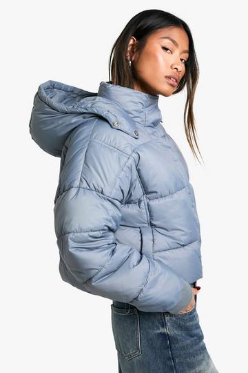 Quilted Puffer Jacket light grey