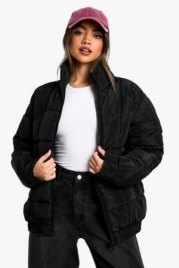 Quilted Puffer Jacket black