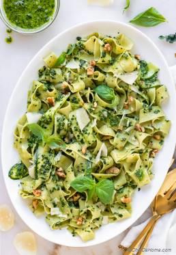 Kale Pesto Pappardelle Pasta