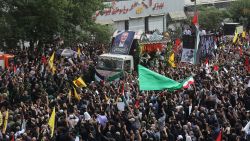 Iranians attend the memorial procession of assassinated Hamas chief, Ismail Haniyeh in Tehran, Iran, August 1, 2024.