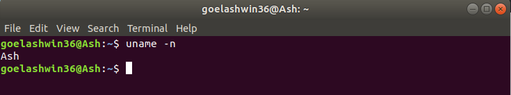 '-n' option in uname Command in Linux