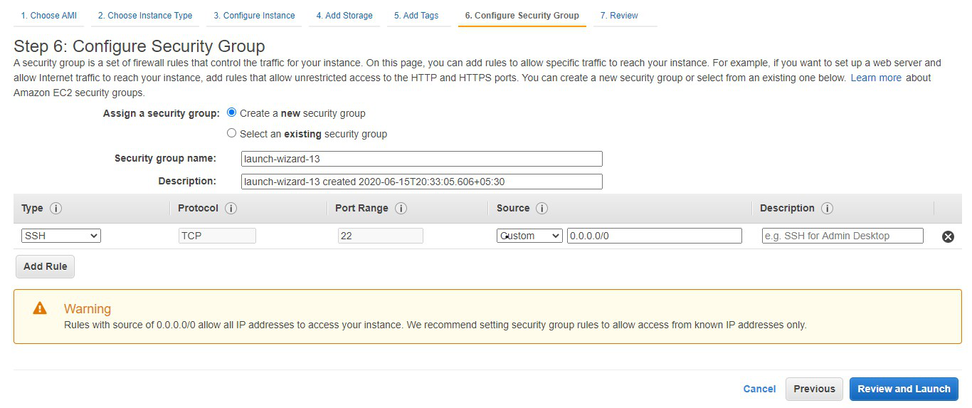 aws configure security