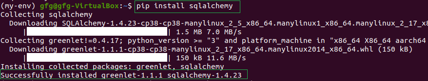 Installing SQLAlchemy on Linux using PIP