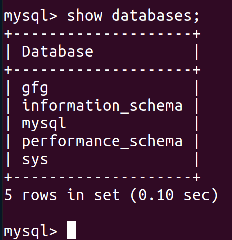 Pyhton mysql create database