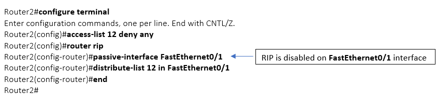 Passive-interface Command Behavior in RIP