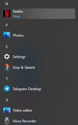 Netflix-listed-in-all-programs-in-start-menu