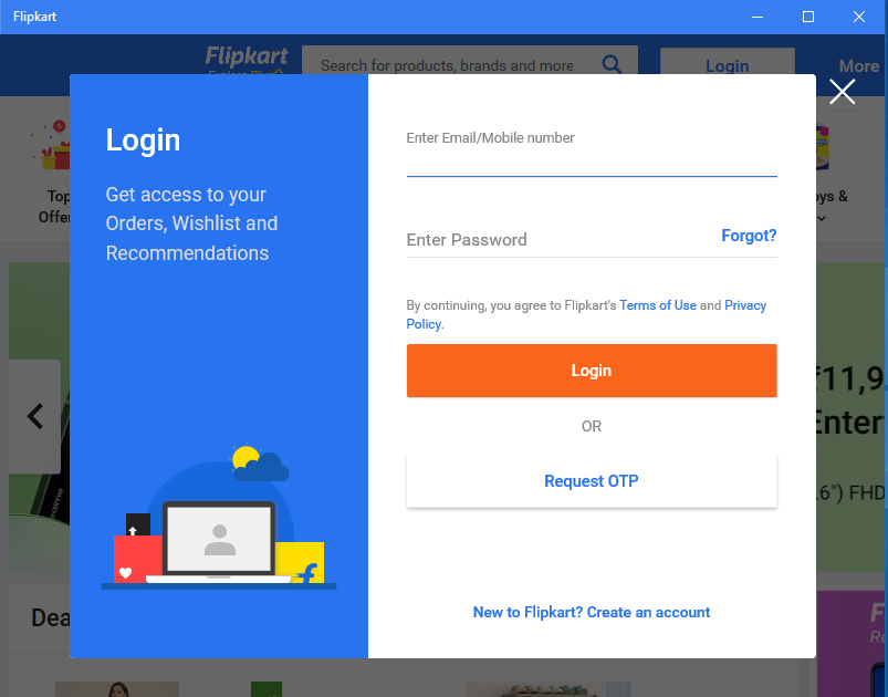 Click-on-the-Flipkart-app-to-open-it-and-login-in