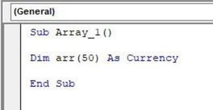 declaring array 