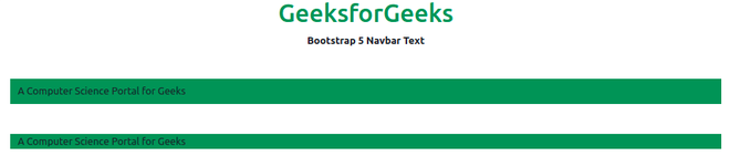 Bootstrap 5 Navbar Text