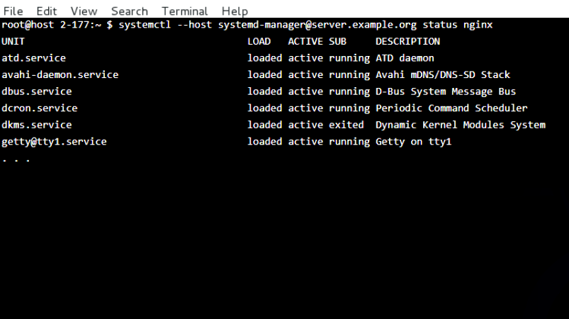 Remotely managing systemd services