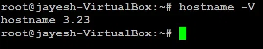 hostname -V