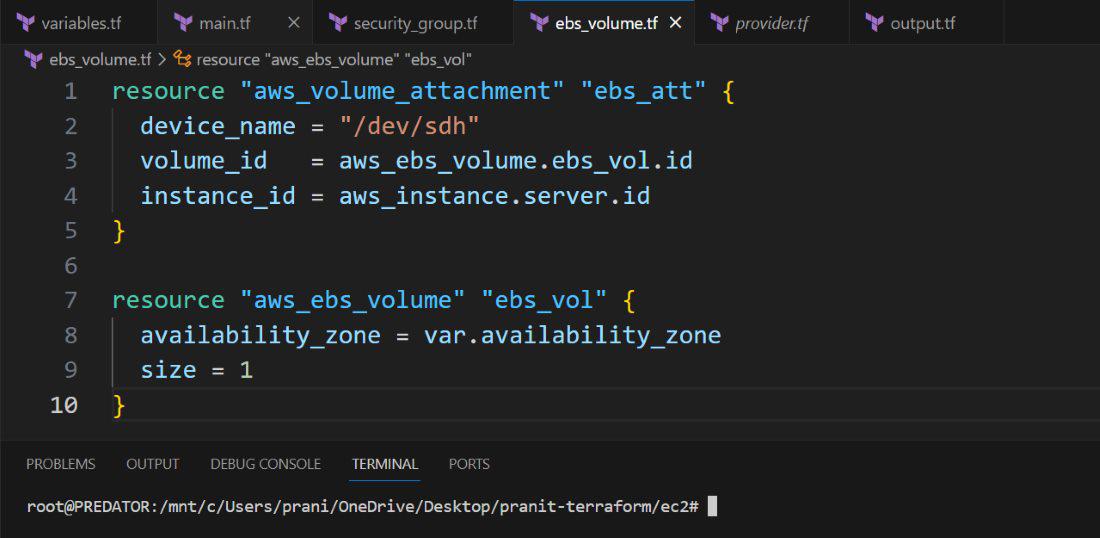 Defining how to attach ebs to ec2