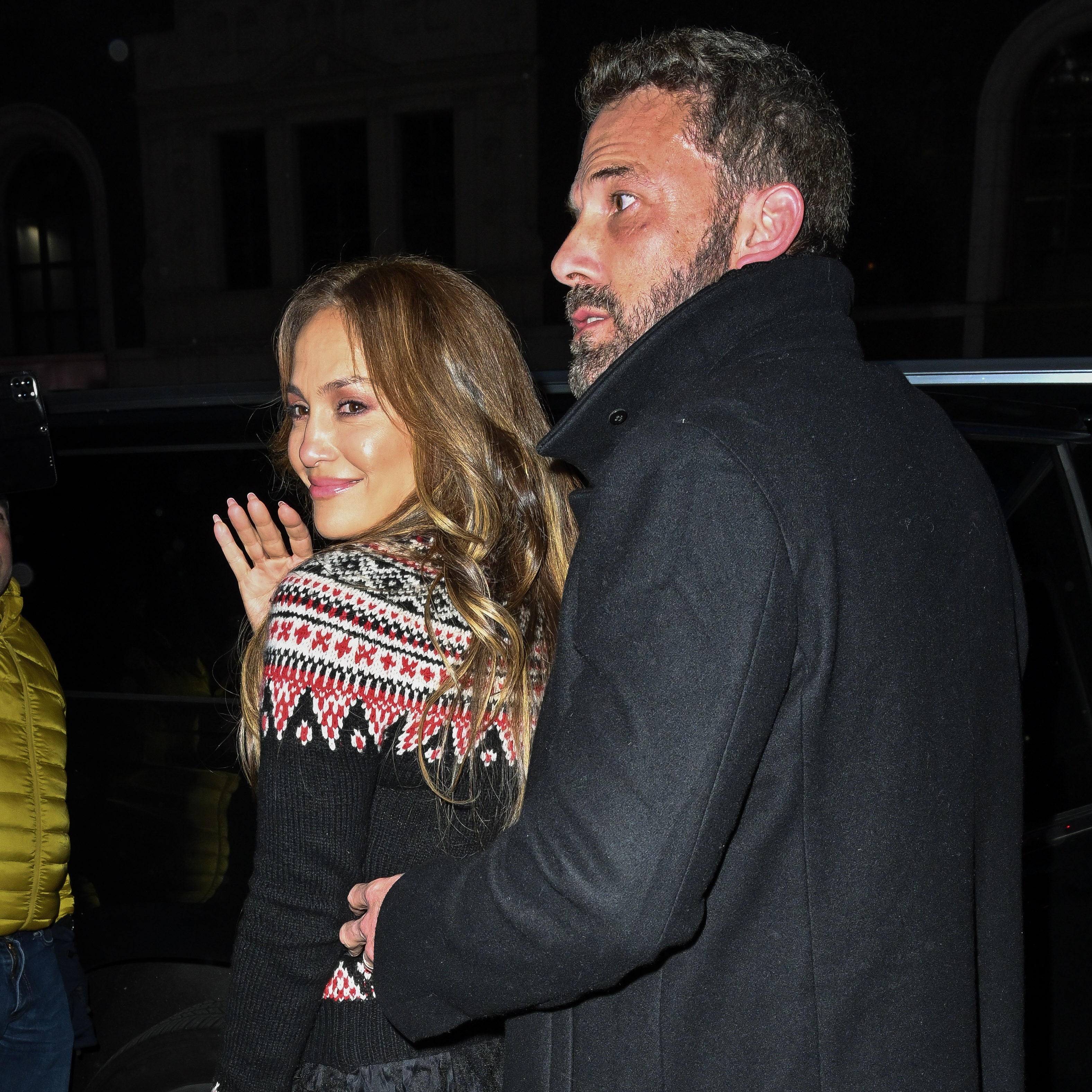 Jennifer Lopez Wore an Oversized Festive Cardigan to Meet Up With Ben Affleck Before Christmas