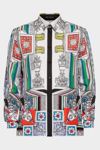 Il Tempio Print Silk Shirt by Versace