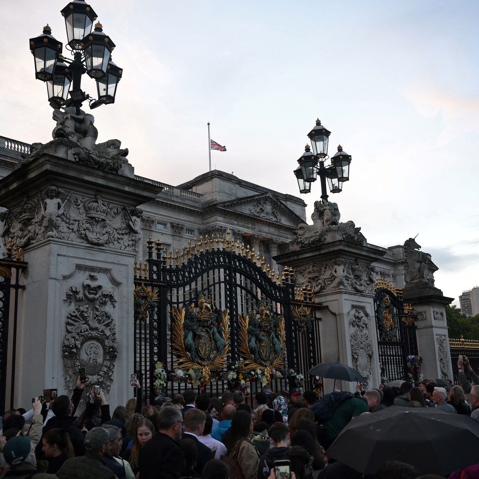 Outside Buckingham Palace the day Queen Elizabeth II died