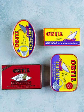 best gifts to buy for dads gifts for men by Jessie Atkinson for British GQ Tinned Fish selection of Ortiz tins and cans