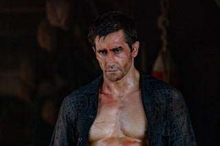 Image may contain Jake Gyllenhaal Face Head Person Photography Portrait Adult and Sweating