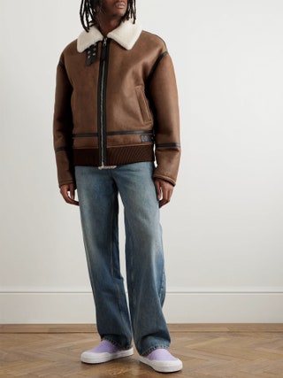 Loewe leathertrimmed shearling jacket as selected by Faye Fearon