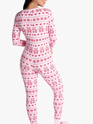 Best gifts for her chosen for British GQ by Jessie Atkinson Boux Avenue Teddy Fairisle Onesie